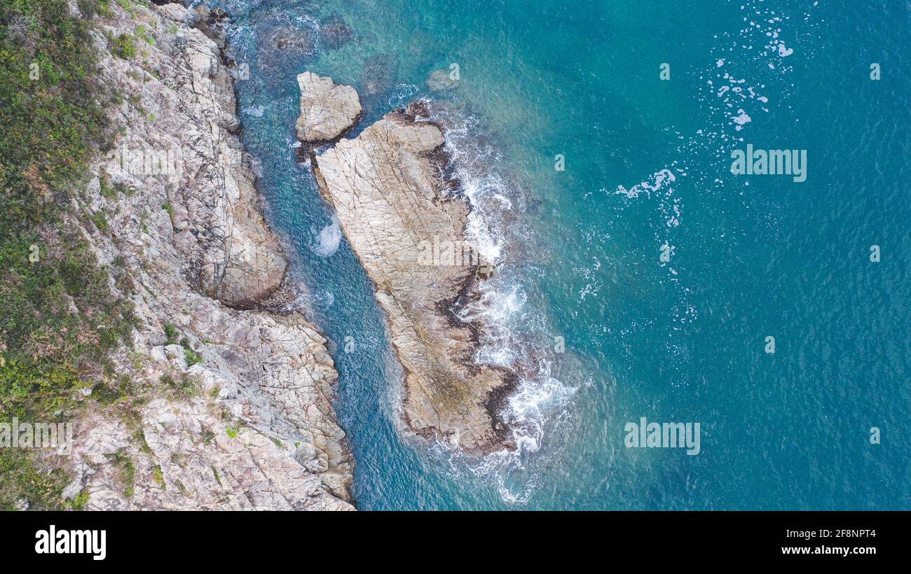 Mesmerizing view of a beautiful rocky coastline Stock Photo - Alamy