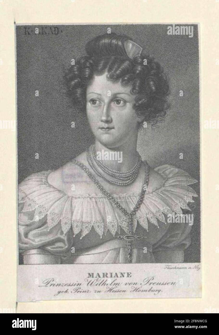 Maria Anna, Princess of Hesse-Homburg. Stock Photo