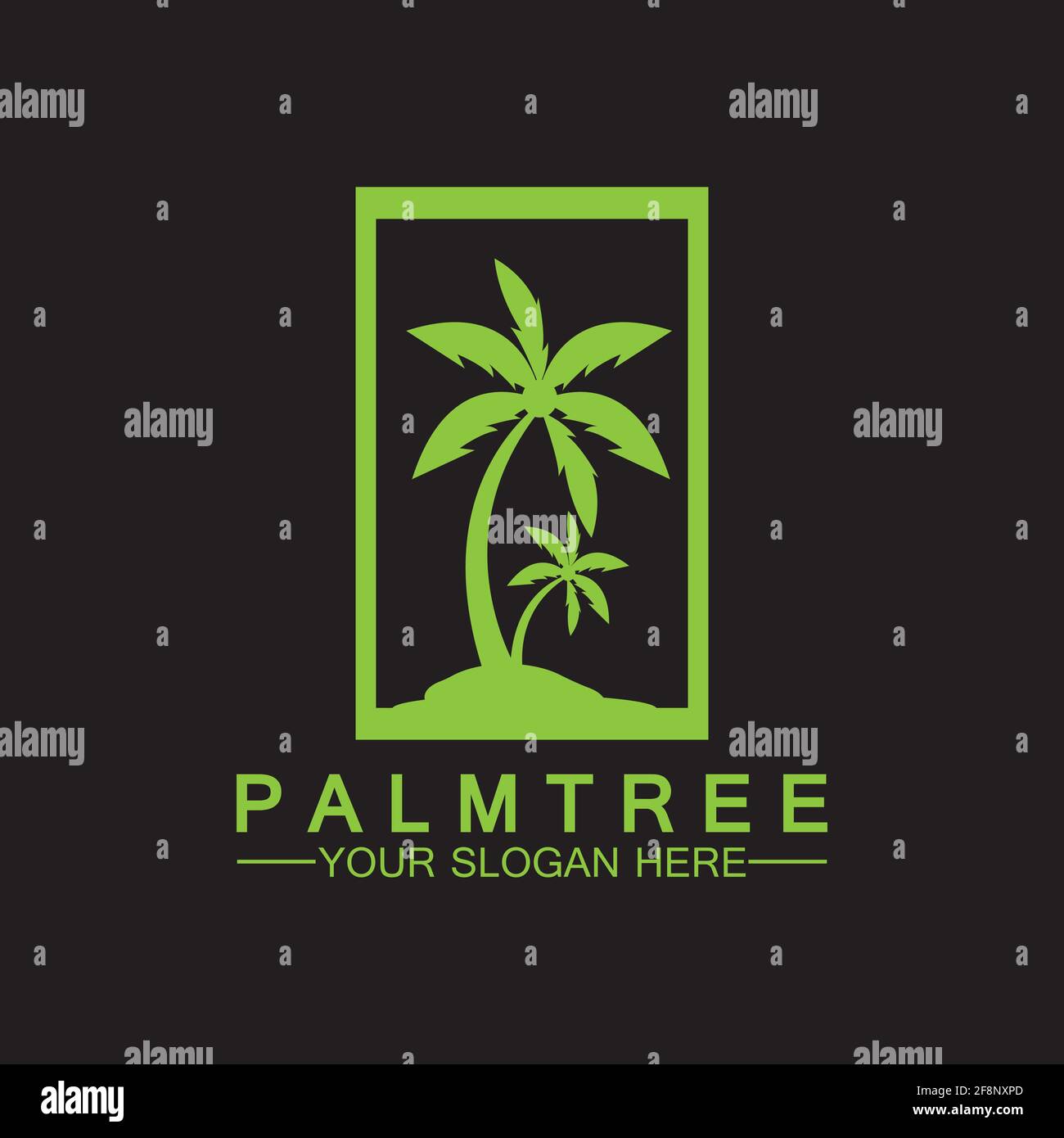 Palm tree summer logo template vector illustration Stock Vector