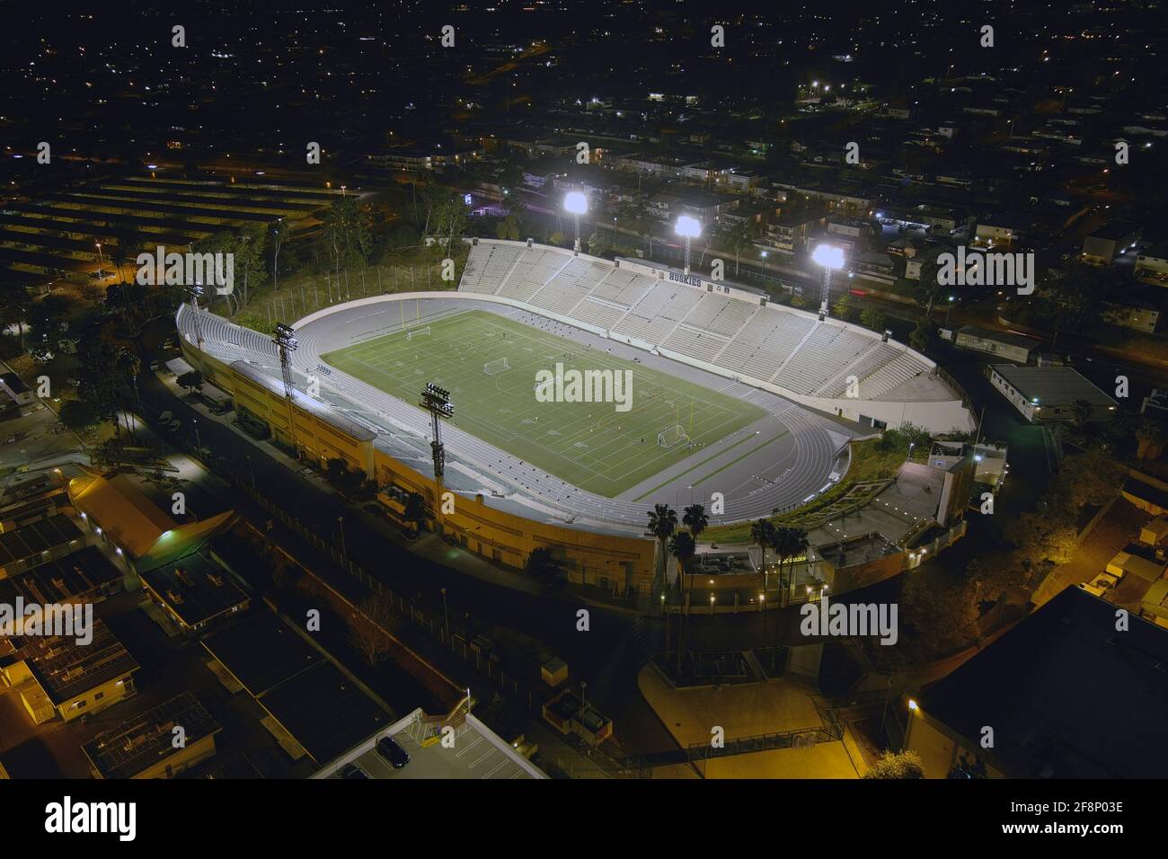 An aerial view of Weingart Stadium (formerly ELAC Stadium) on the