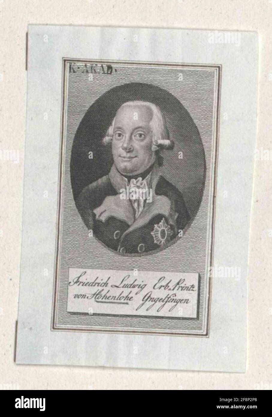 HohenloheIngelfingen, Friedrich Ludwig Prince Stock Photo Alamy