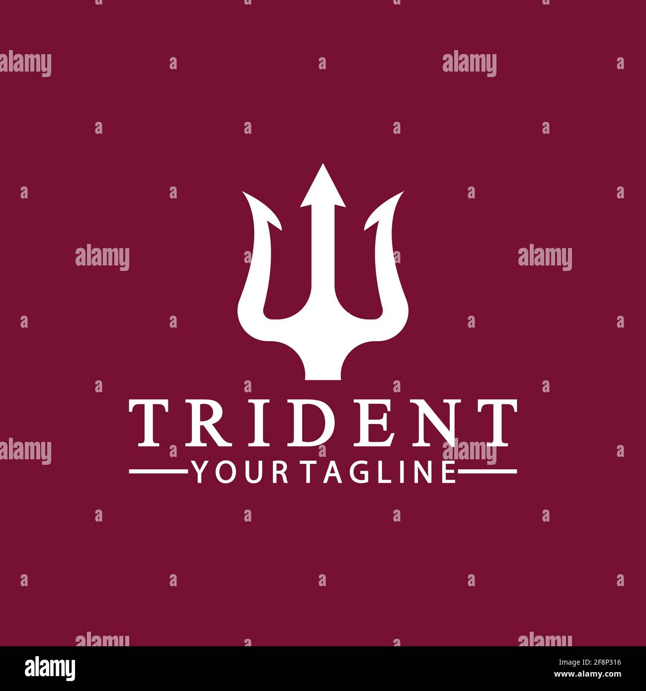 Vintage Trident Spear of Poseidon Neptune God Triton King logo design ...