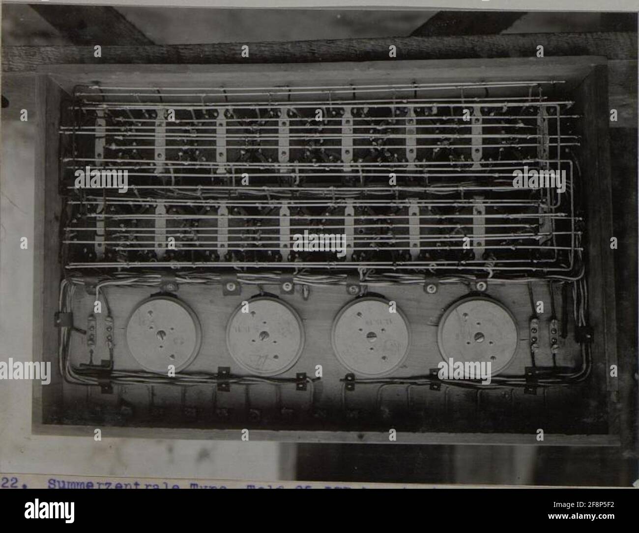 Rear view of a self-developed buzzer panel from the telephone ...