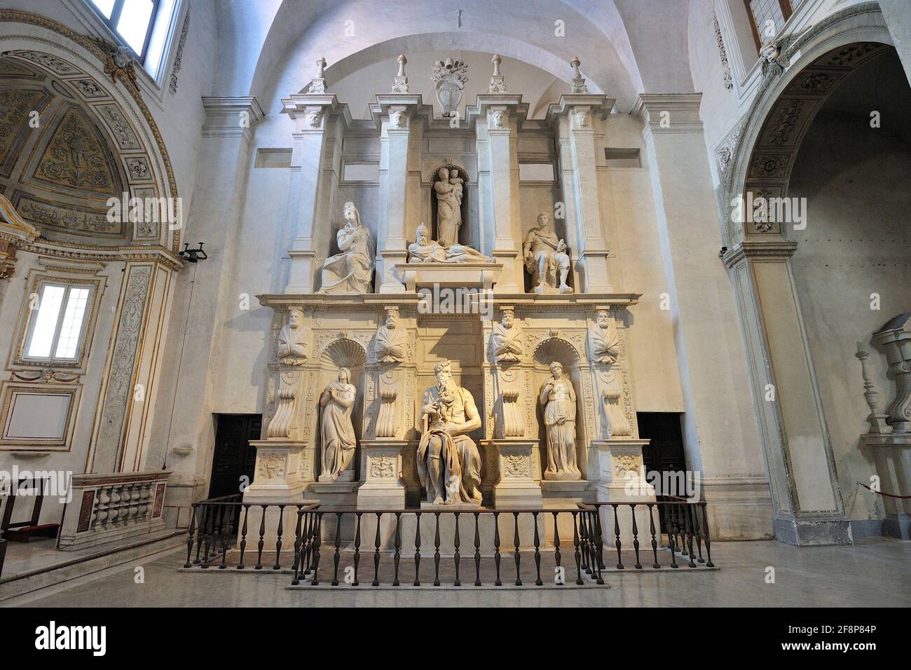 italy, rome, basilica of san pietro in vincoli, michelangelo's moses statue Stock Photo