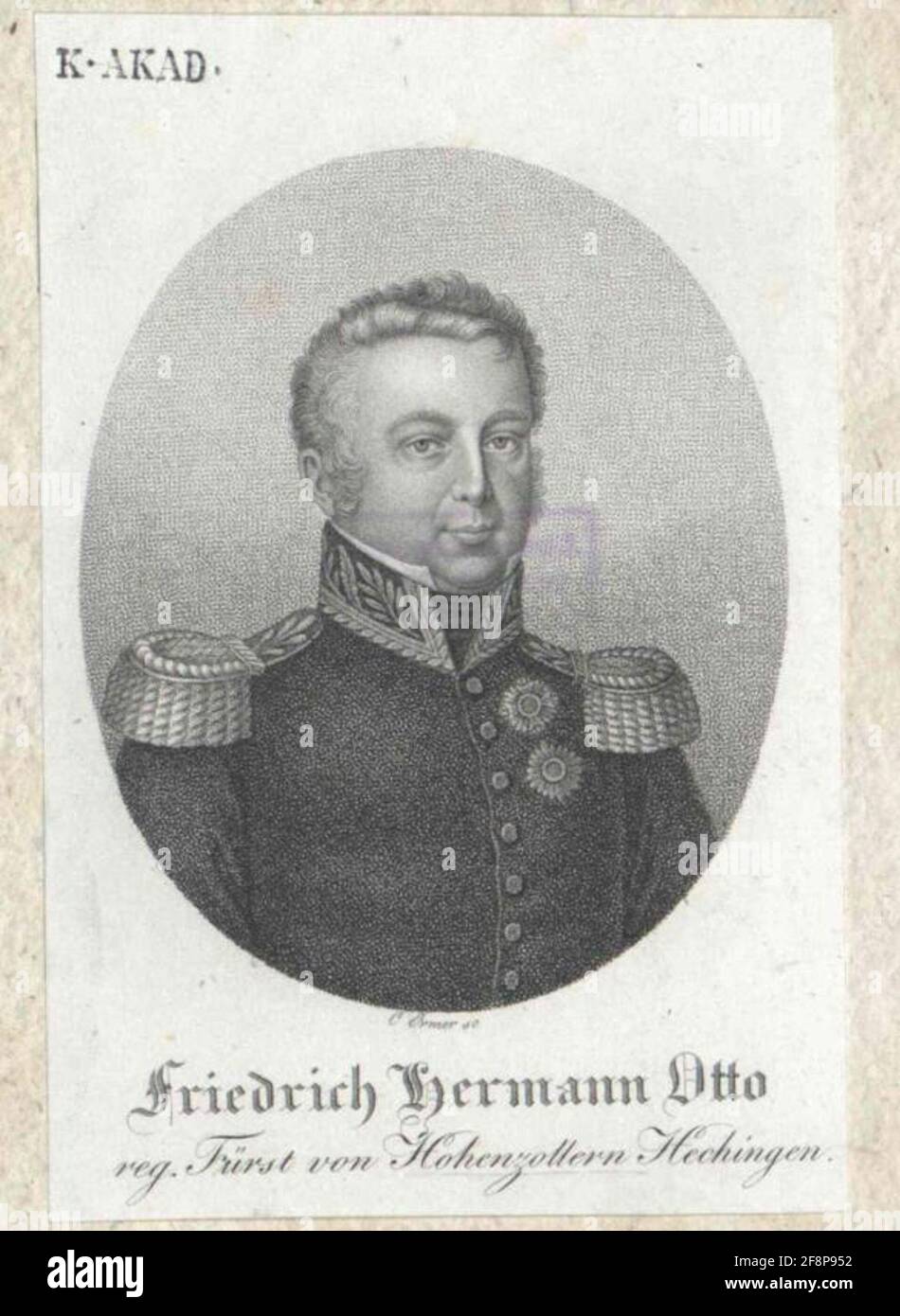 Friedrich, Prince of Hohenzollern-Hechingen. Stock Photo