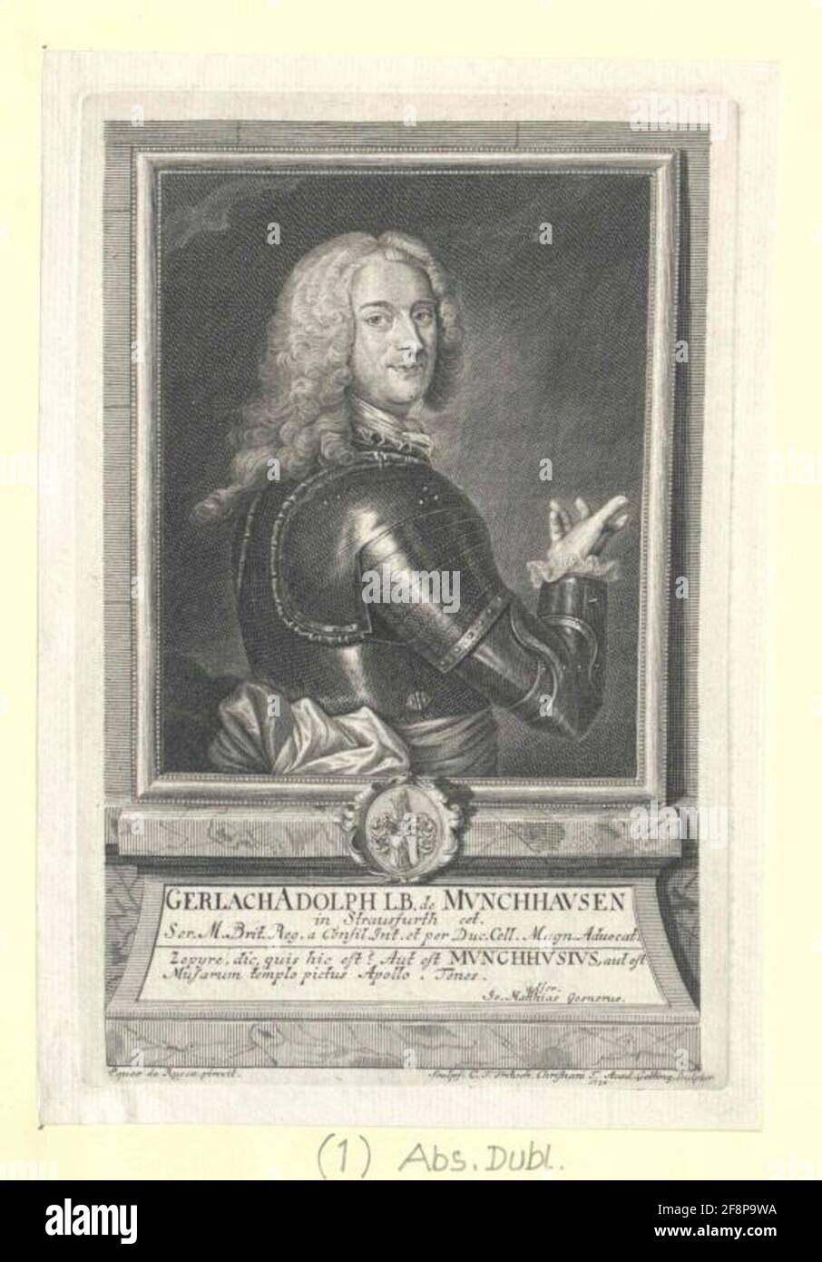 Münchhausen, Gerlach Adolf Freiherr von Stecher: Fritzsch, Christian Friedrich Stock Photo