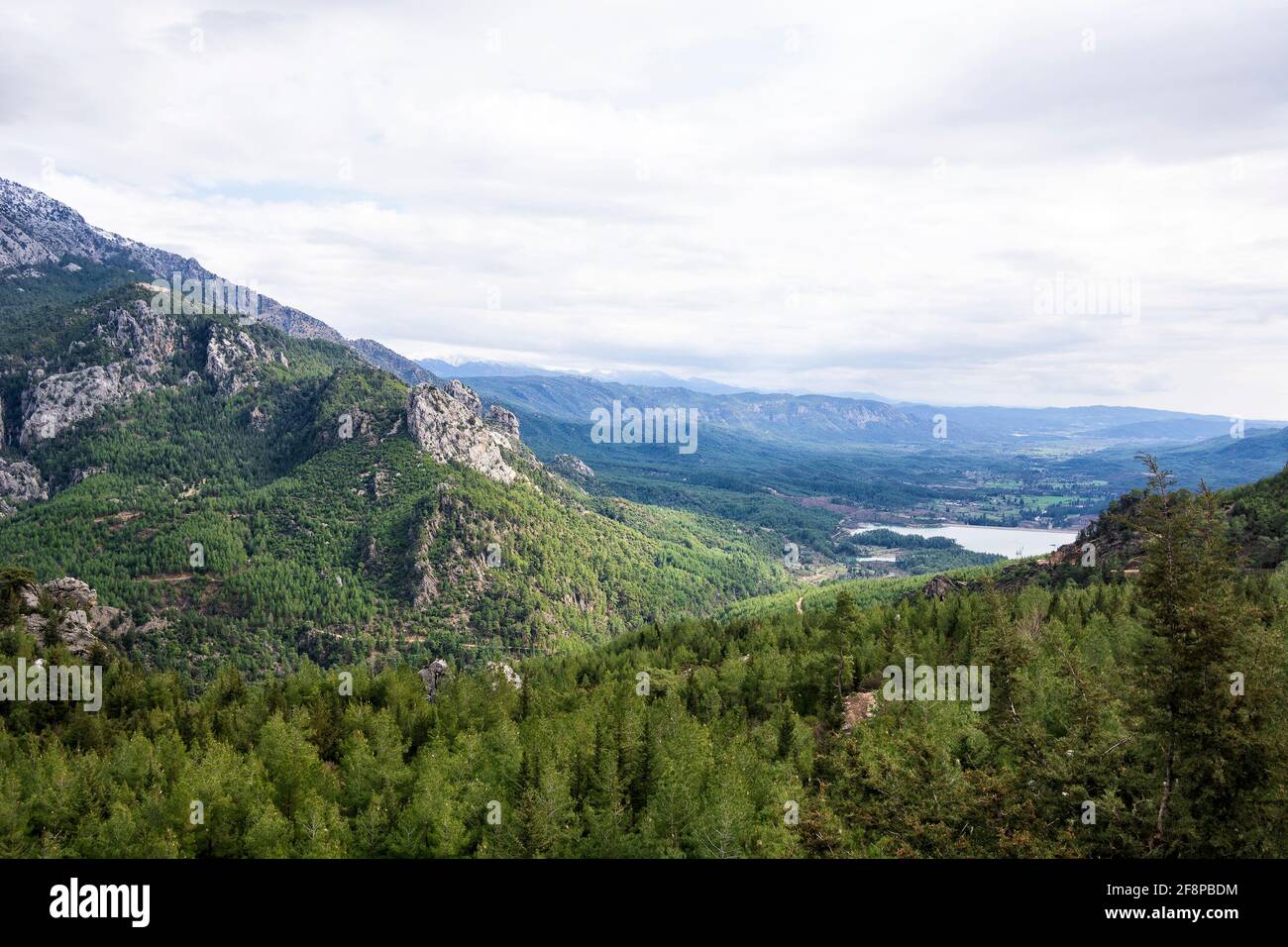 View over the Taurus mountains in Turkey Stock Photo