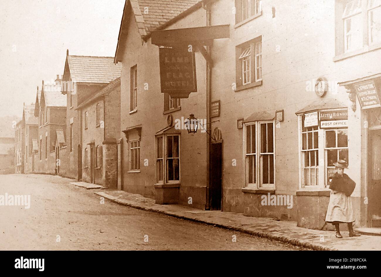 Hotel and post office, Little Haywood, early 1900s Stock Photo Alamy