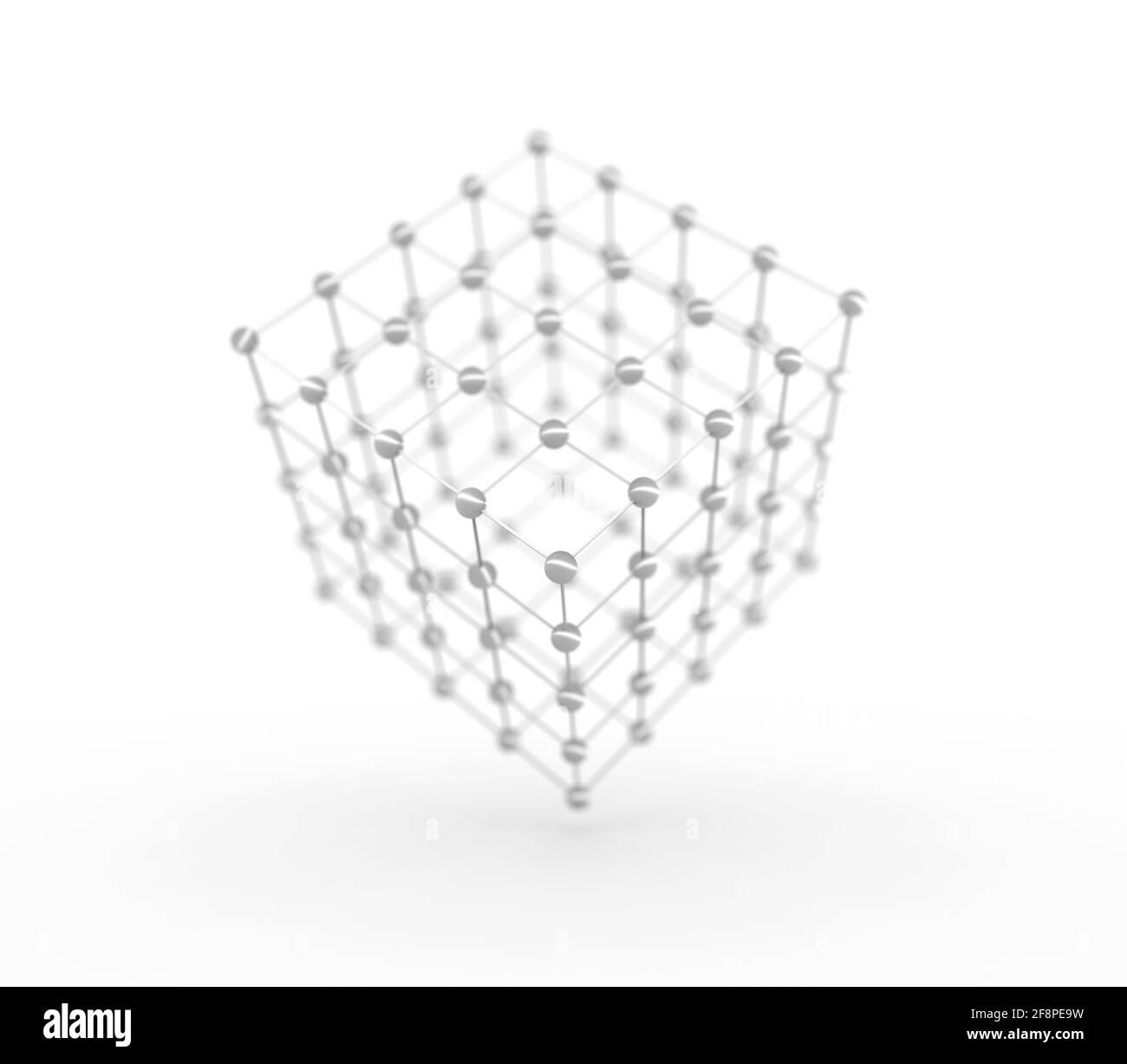 Molecule And Communication Background. Wireframe model of the cube. Lines and spheres. Medical