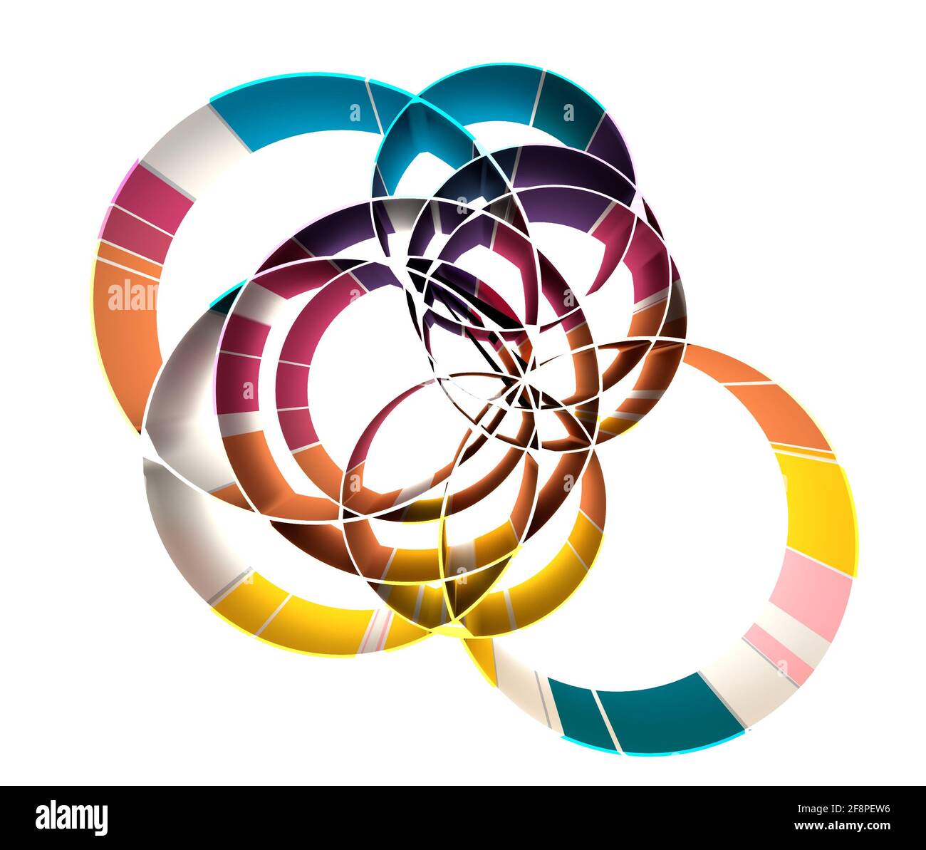 Abstract high tech geometry background. Multicolored abstraction. 3D ...
