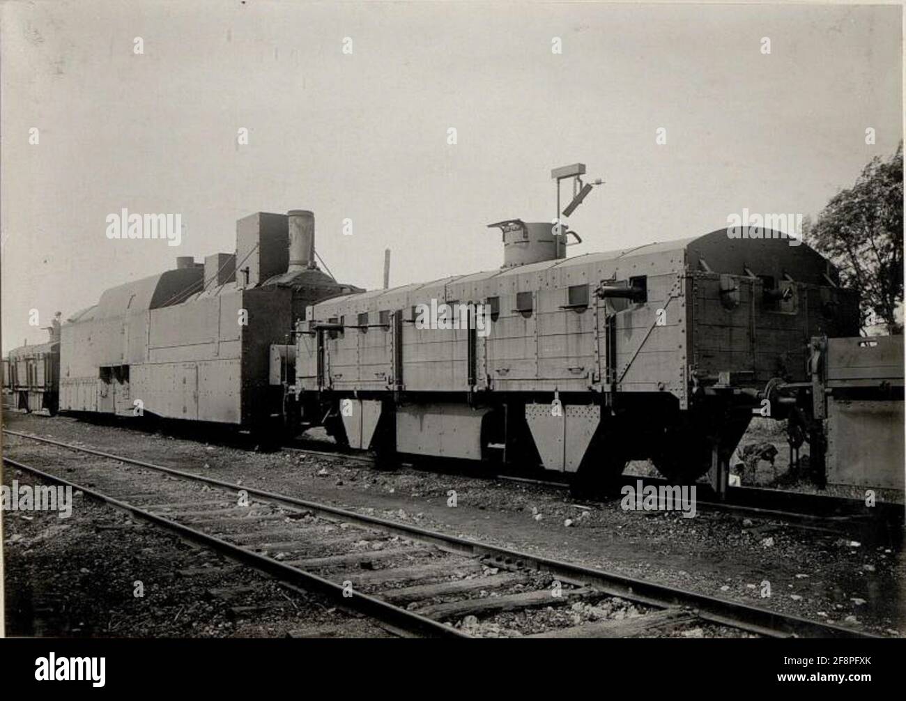 Panzer train Hinowice. Stock Photo