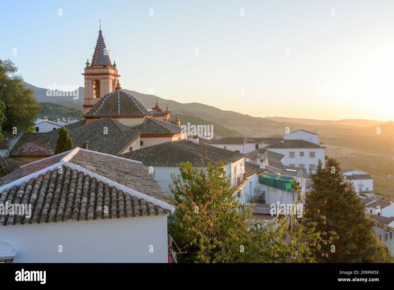 Beautiful view of the buildings and landmarks of Zahara de la Sierra ...