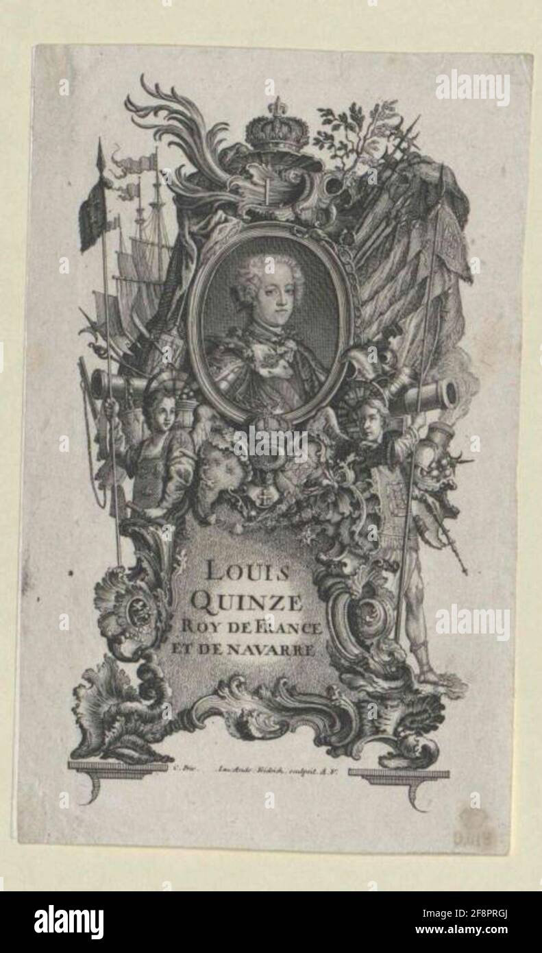 Ludwig XV., King of France Eraser Fridrich, Jacob Andreas (1684