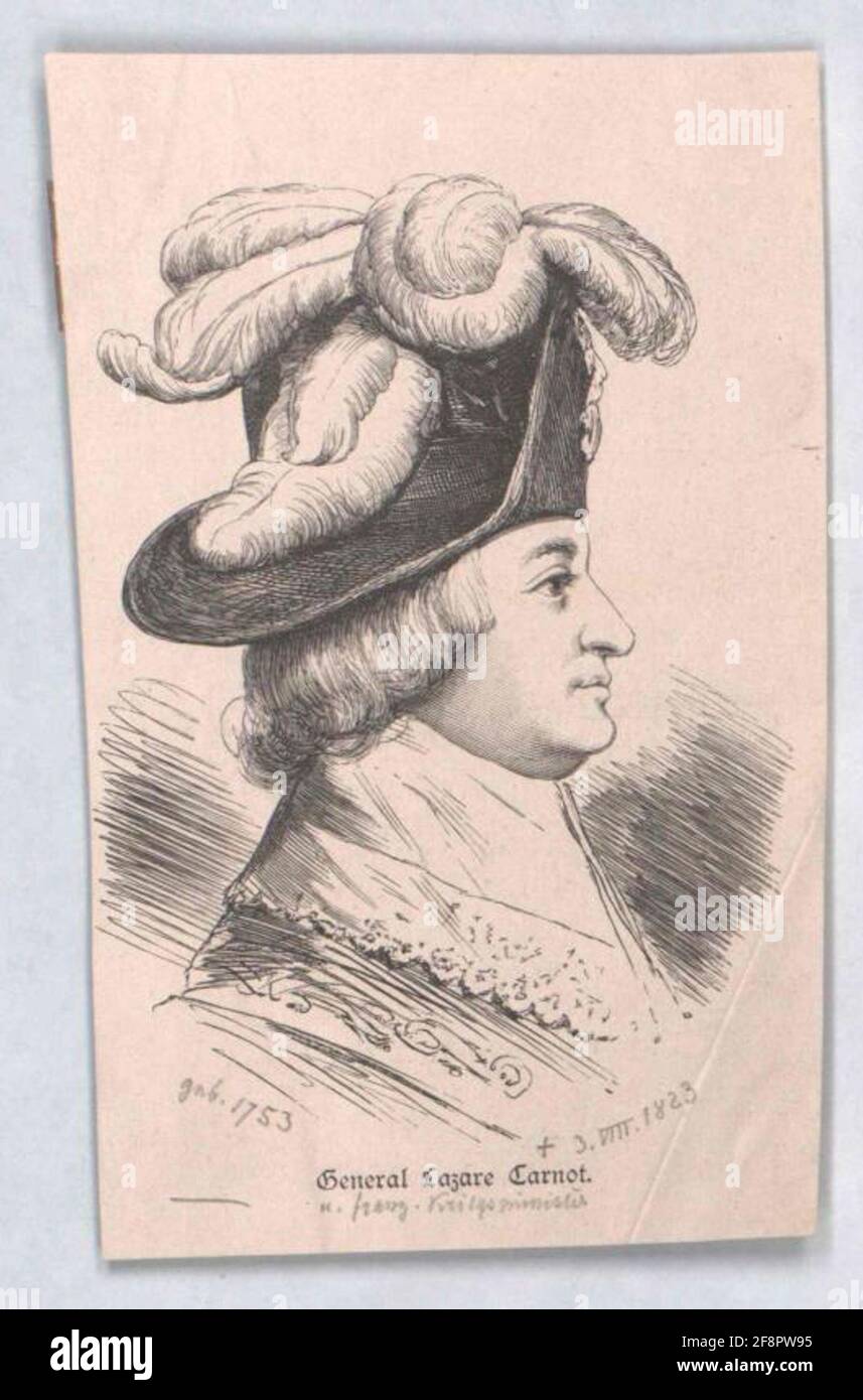 CARNOT, Lazare-Nicolas-Marguerite, (1753-1823), ministre, homme d'Etat