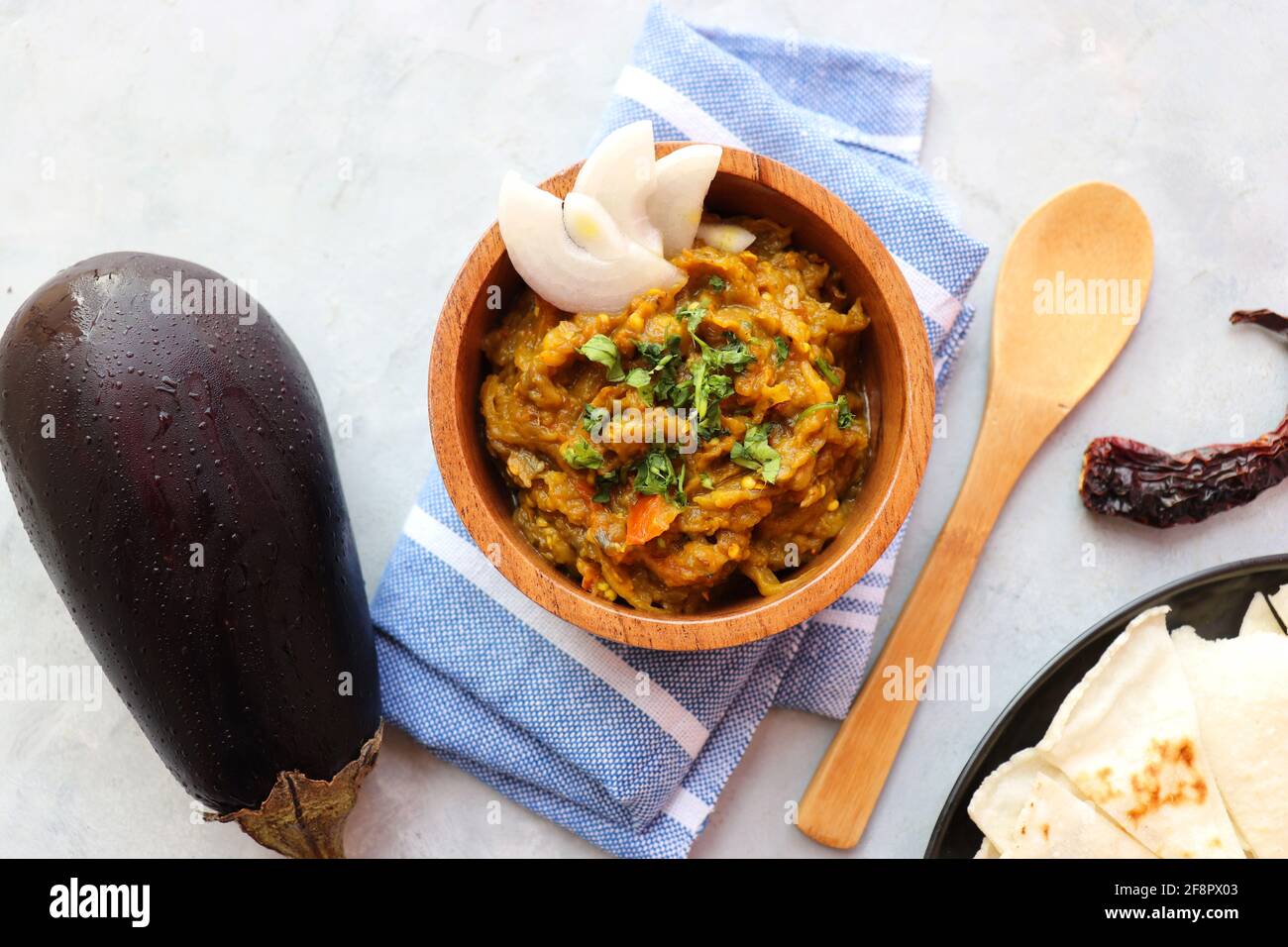 Baigan Bharta, also called Vangyache Bharit in Marathi. It is a roasted