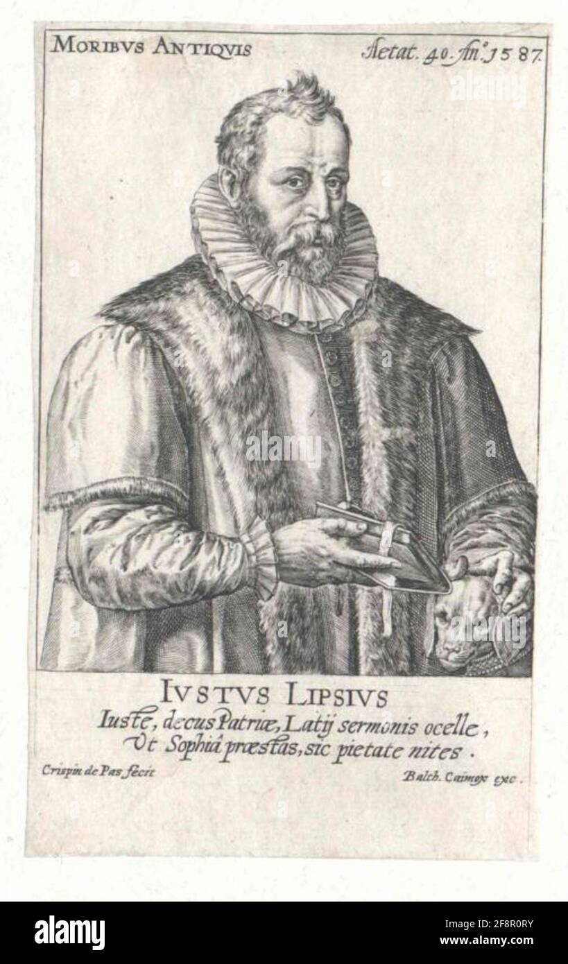 Lipsius, Justus Drives: Caymox, Balthasarmorkers: Passport, Crispyyn the (1) Datenation: 1590/1635 Stock Photo