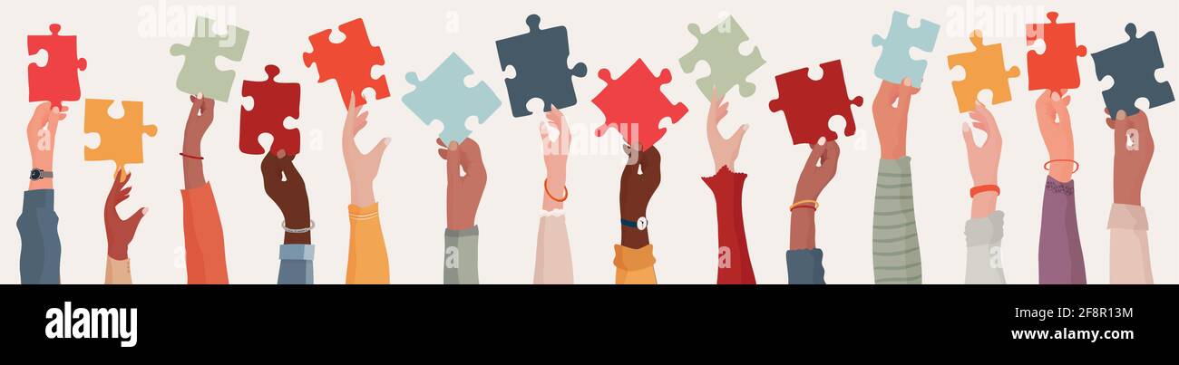 Many Races Building Together Multi races Stock Vector Images - Alamy