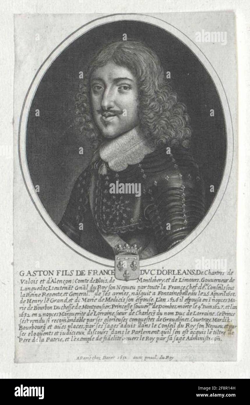 Gaston, Duke of Orléans. Stock Photo