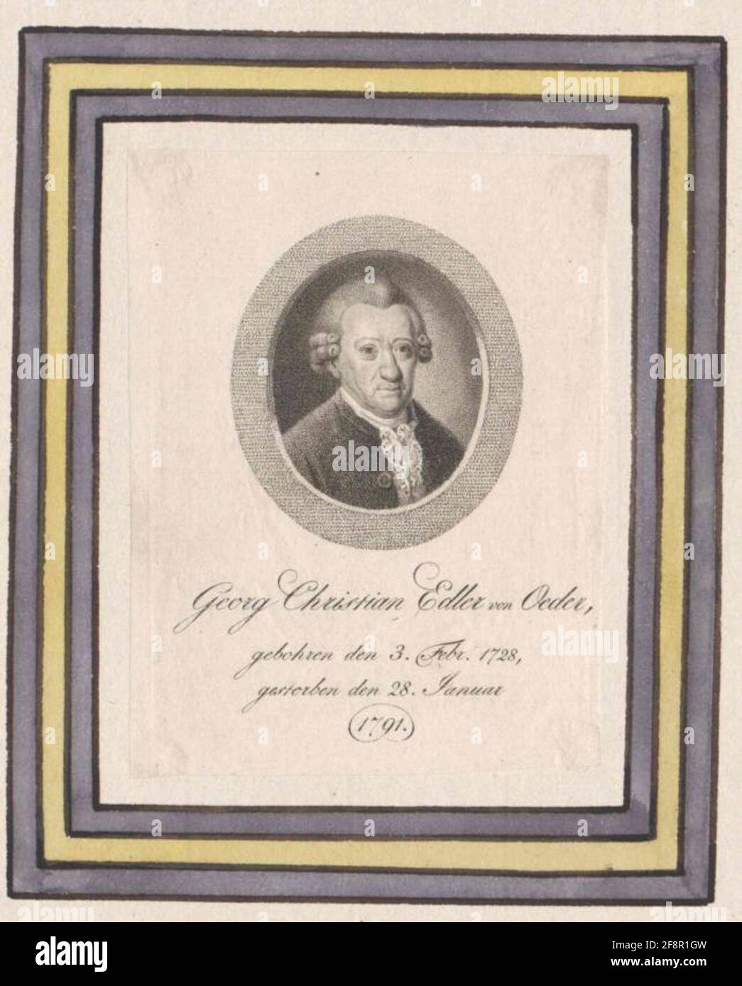 Oeder, Georg Christian von. Stock Photo