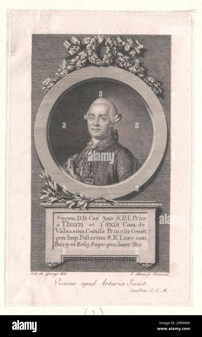 Thurn and taxis, Karl Anselm Prince of. Stock Photo