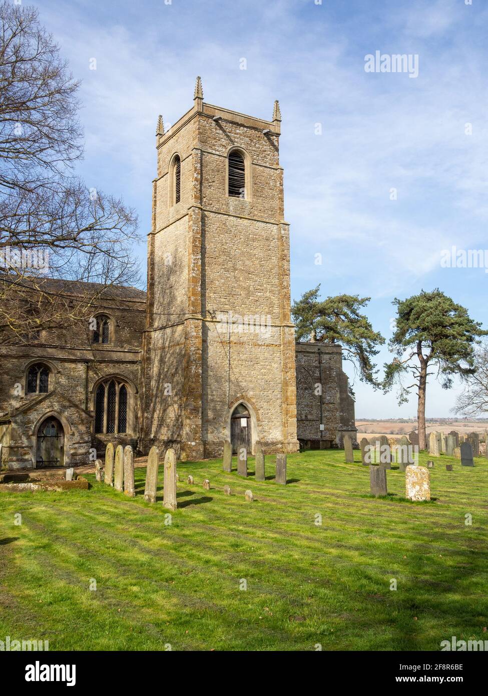 The church of St Peter and St Paul in spring, Harrington, Northamptonshire,  UK; earliest parts date from 14th century Stock Photo - Alamy