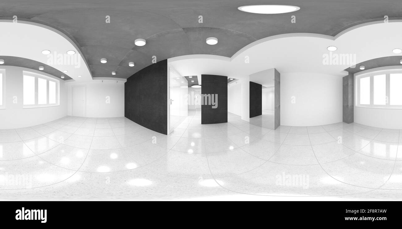 interior visualization, spherical panorama, 3D illustration Stock Photo ...
