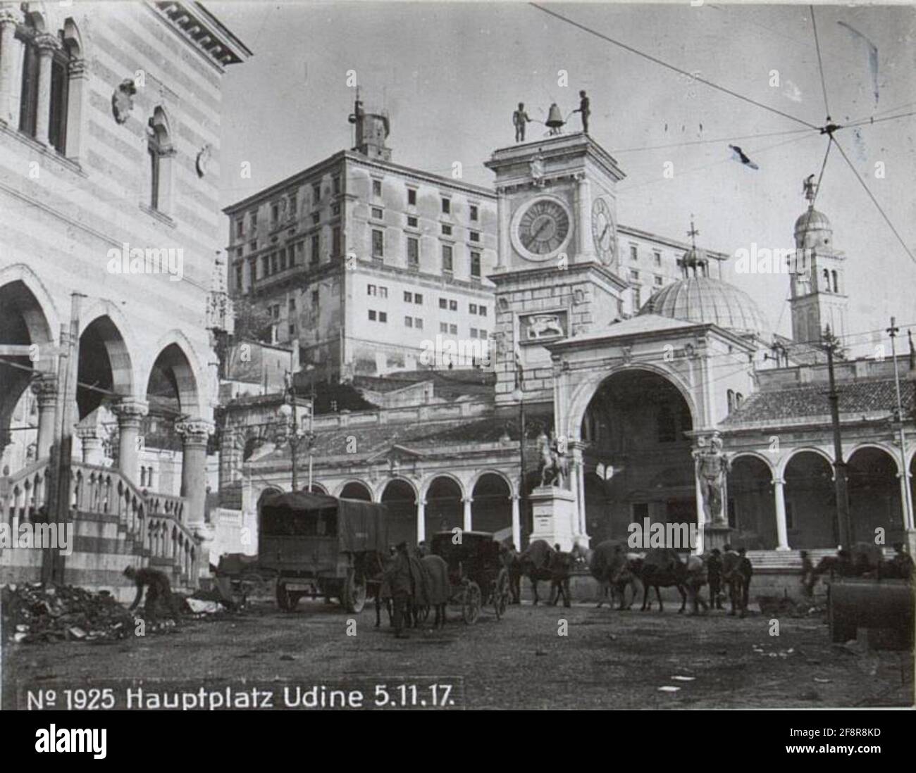 Main square Udine 5.11.17. . Stock Photo