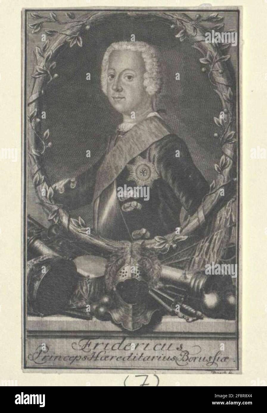Frederick II., King of Prussia Stecher: Busch, Georg Pauldation: 1722/1740 Stock Photo