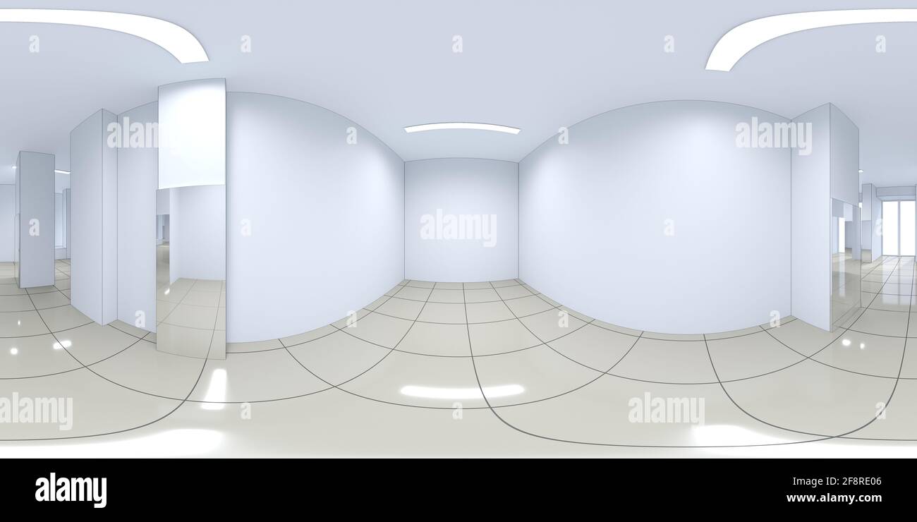 interior visualization, spherical panorama, 3D illustration Stock Photo ...
