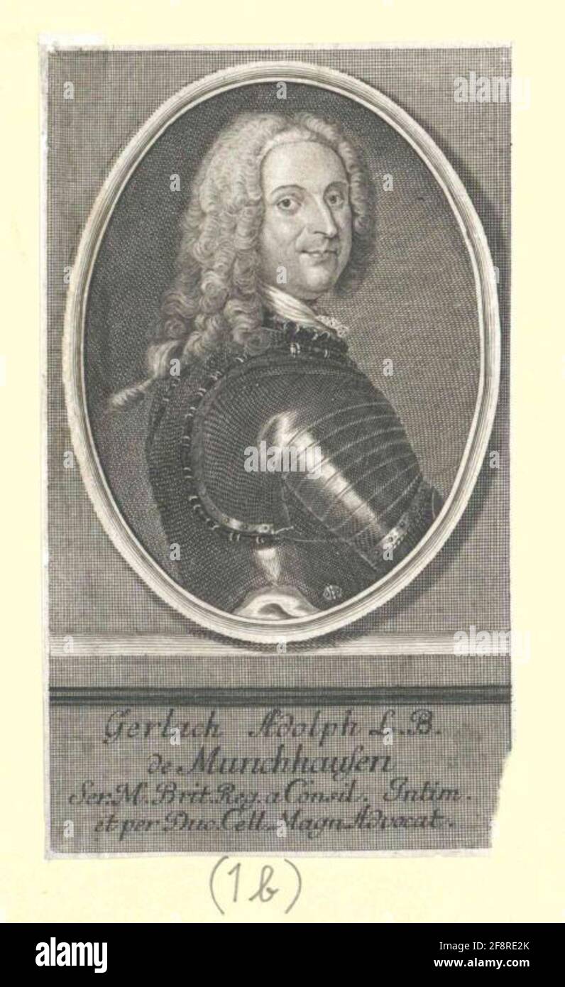 Münchhausen, Gerlach Adolf Freiherr von Stecher: Bernigeroth, Johann Martin Stock Photo