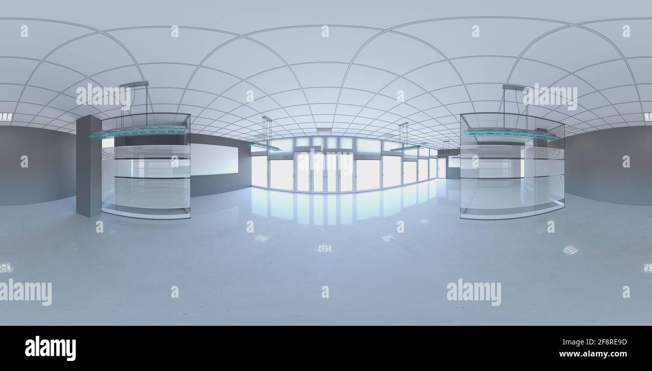 interior visualization, spherical panorama, 3D illustration Stock Photo ...