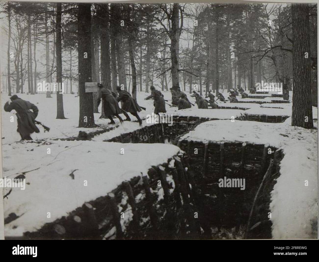 Storming infantry leaves the ditch Stock Photo - Alamy