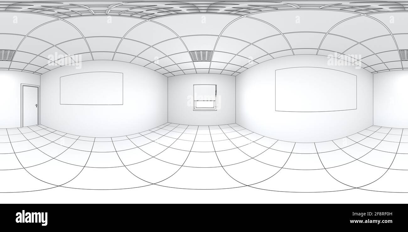 interior visualization, spherical panorama, 3D illustration Stock Photo ...