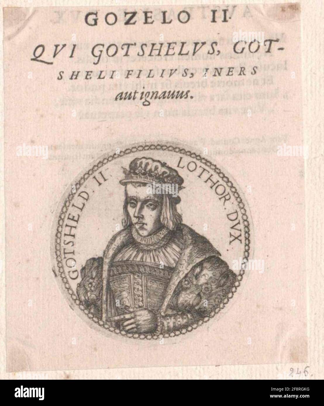 Gozelo II., Duke of Niederlothringen Stock Photo Alamy