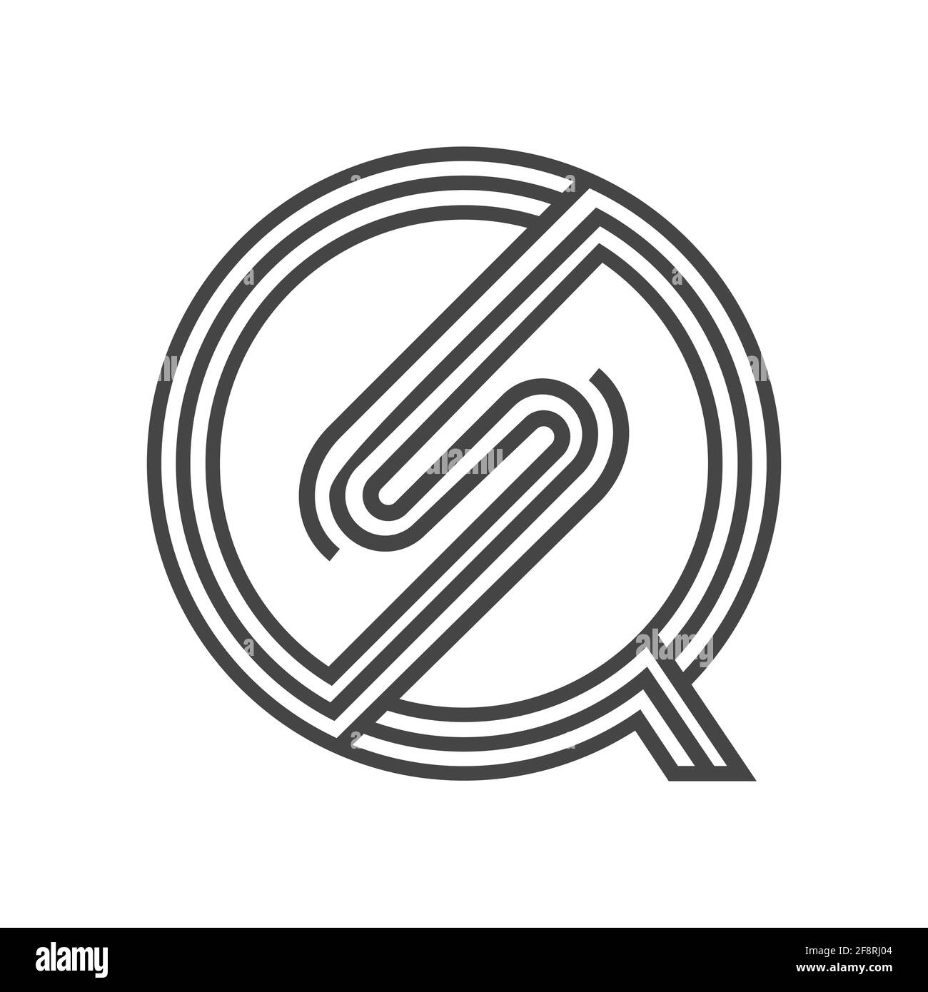 Initial qs letter logo vector template design. Linked letter sq logo