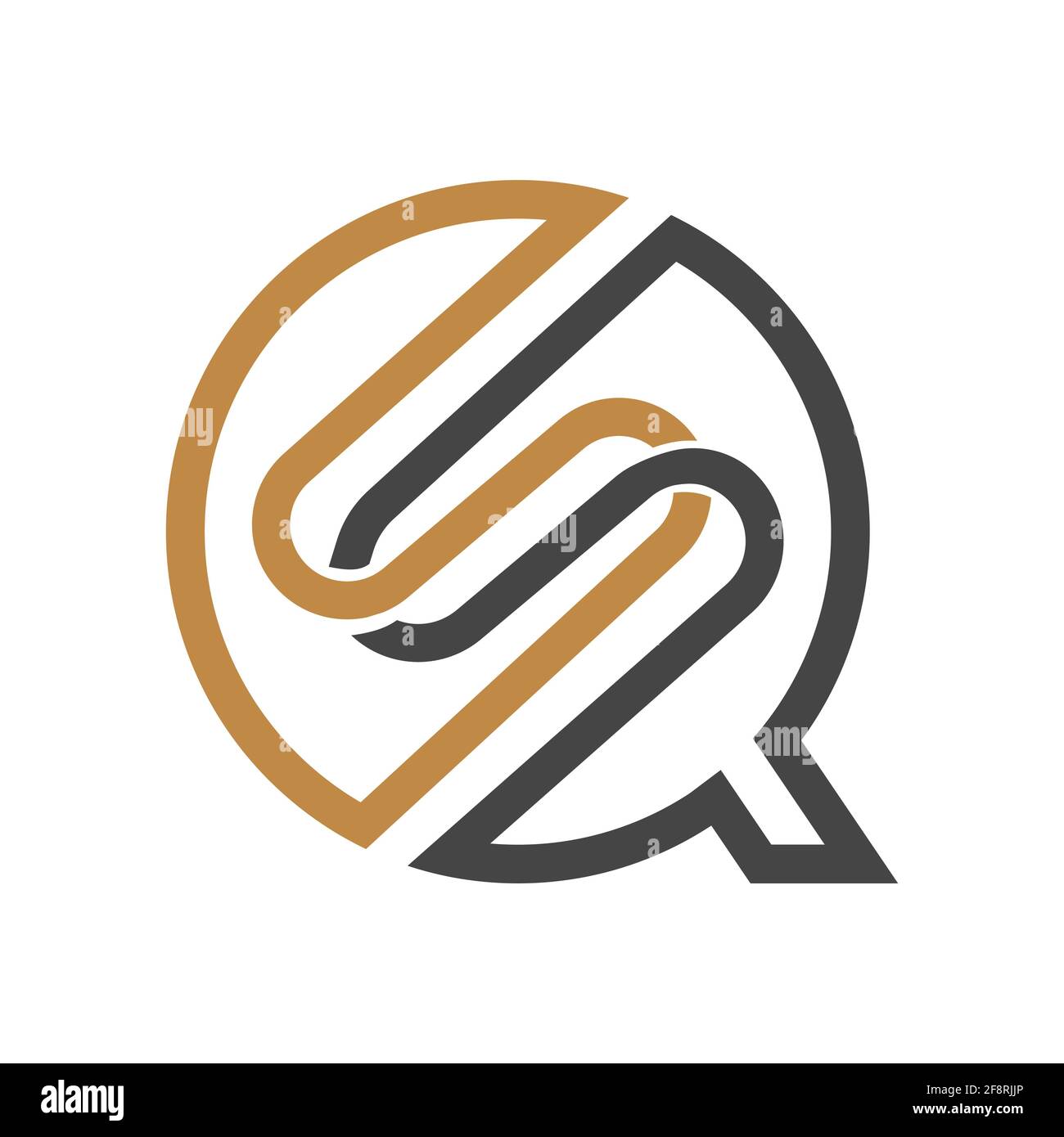 Initial qs letter logo vector template design. Linked letter sq logo ...