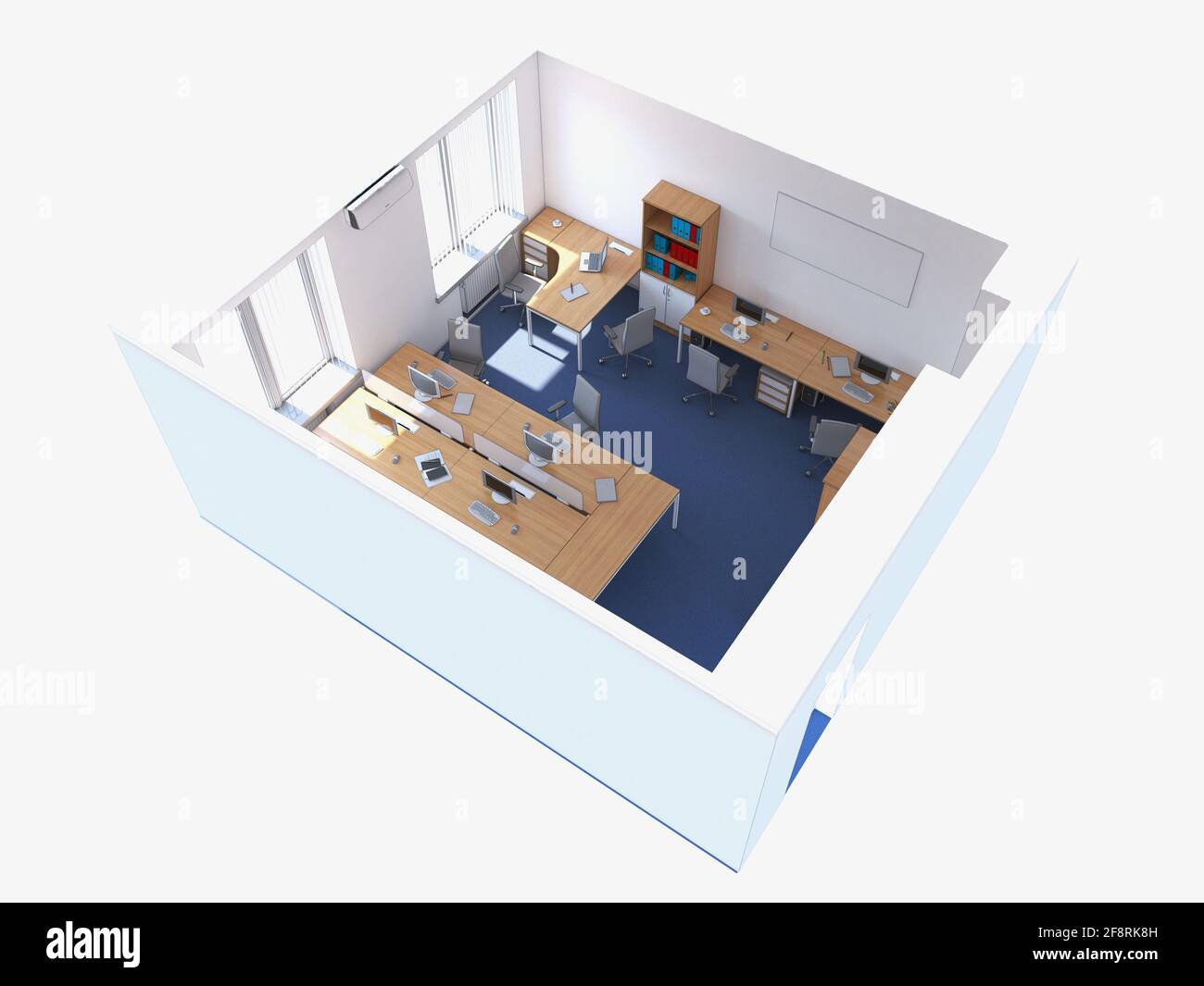 office, interior visualization, 3D illustration Stock Photo - Alamy