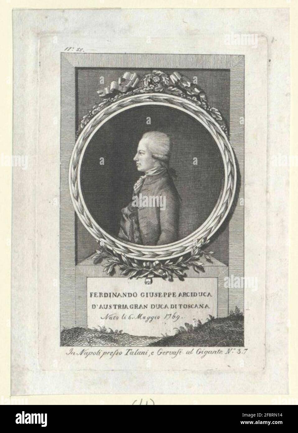 Ferdinand III., Archduke of Austria Grand Duke of Tuscany Stock Photo