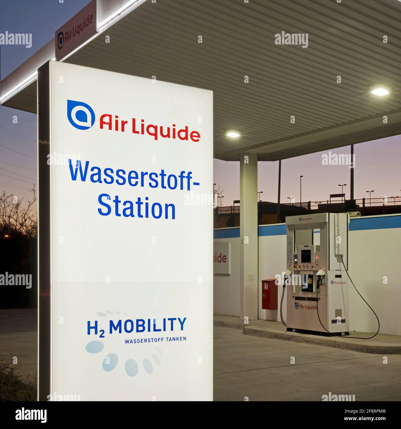 hydrogen station, Germany, North Rhine-Westphalia, Lower Rhine, Dusseldorf Stock Photo