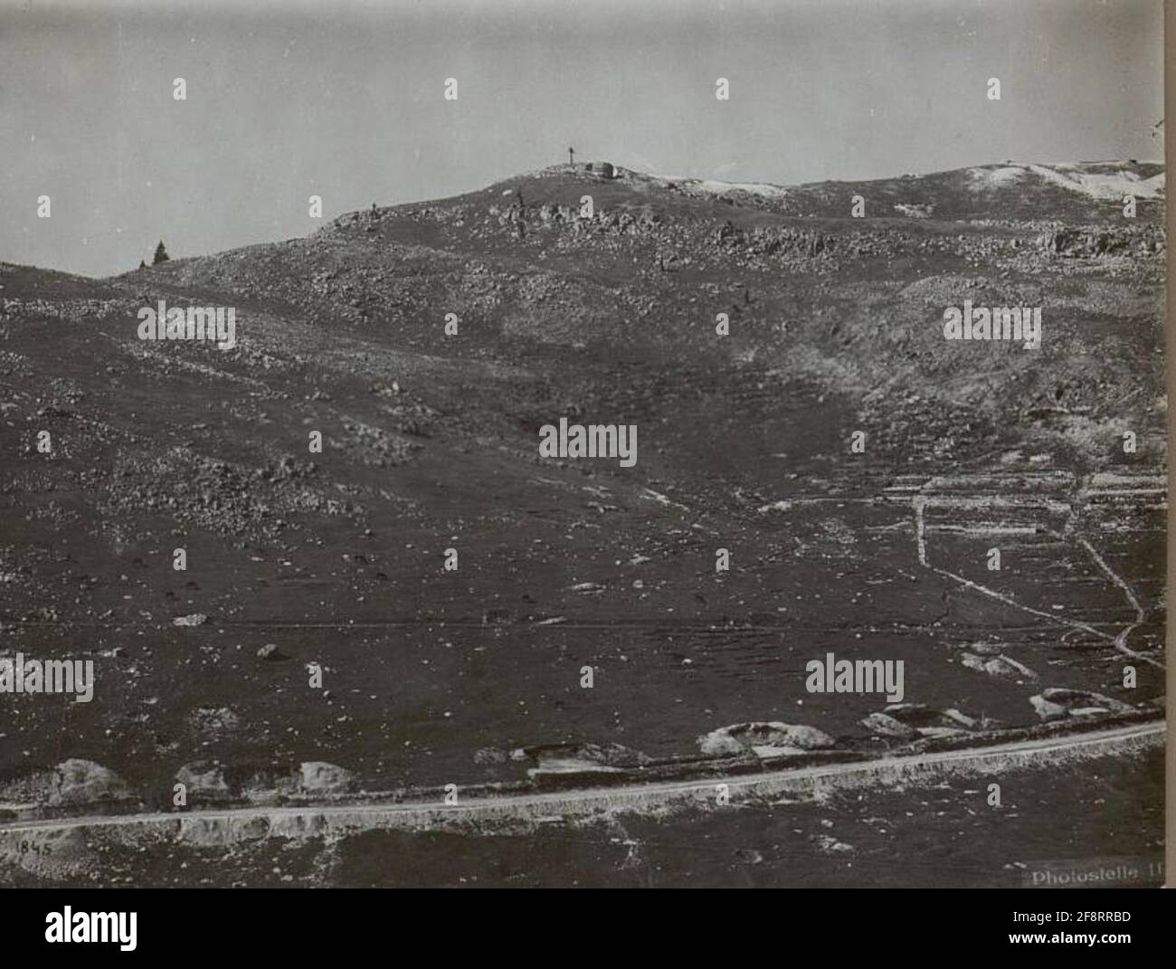 Monte Brostolan. (Triangulierungspunkte.) . Stock Photo