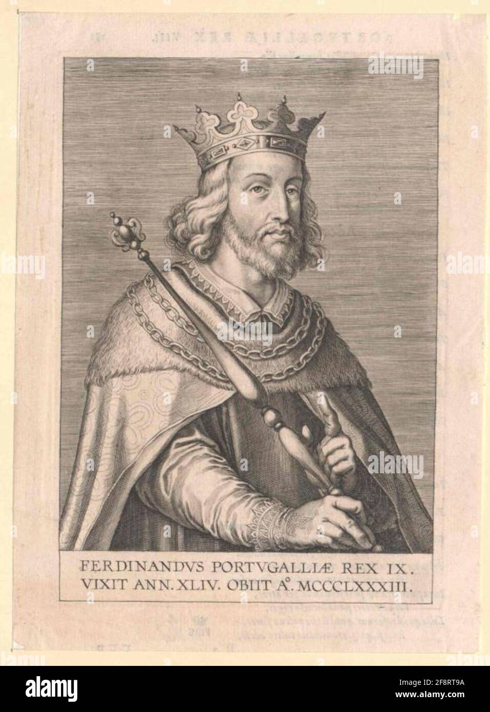 Ferdinand I., King of Portugal. Stock Photo