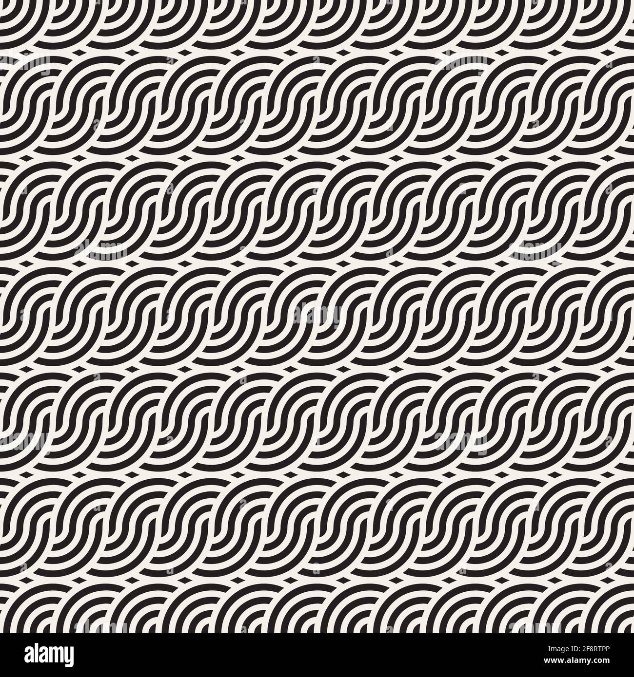 Vector seamless pattern. Repeating abstract background. Black and white ...