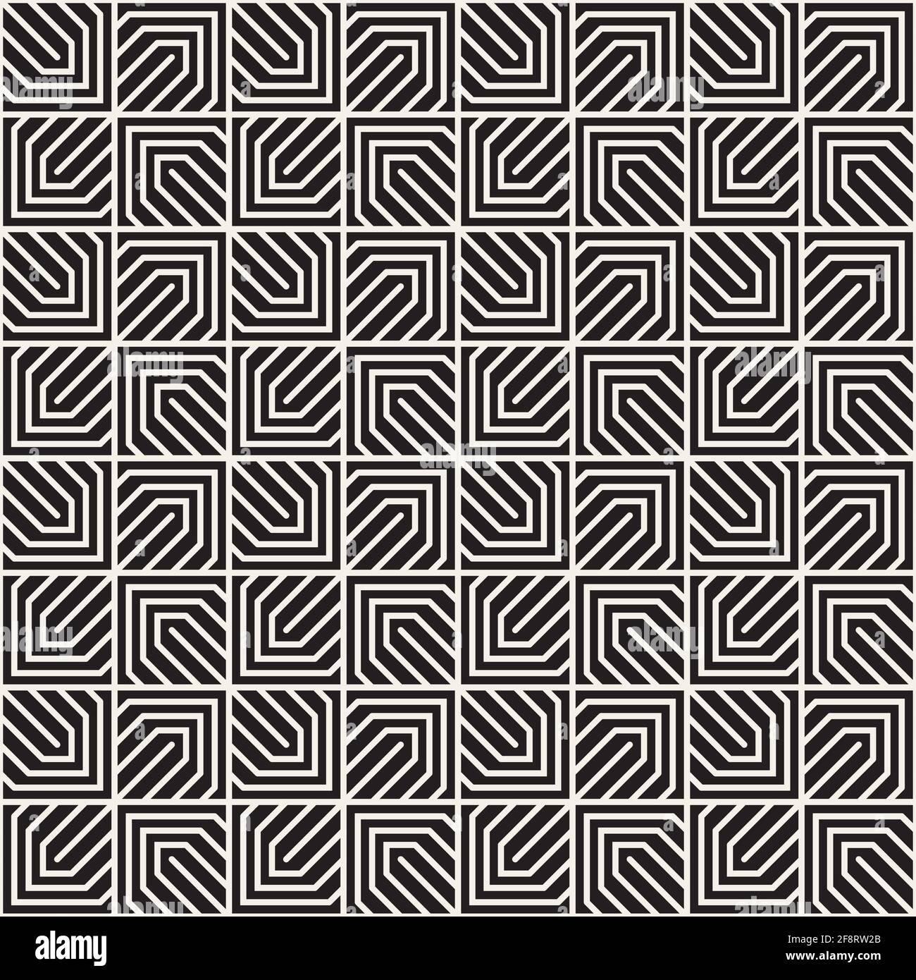 Vector seamless pattern. Repeating abstract background. Black and white ...