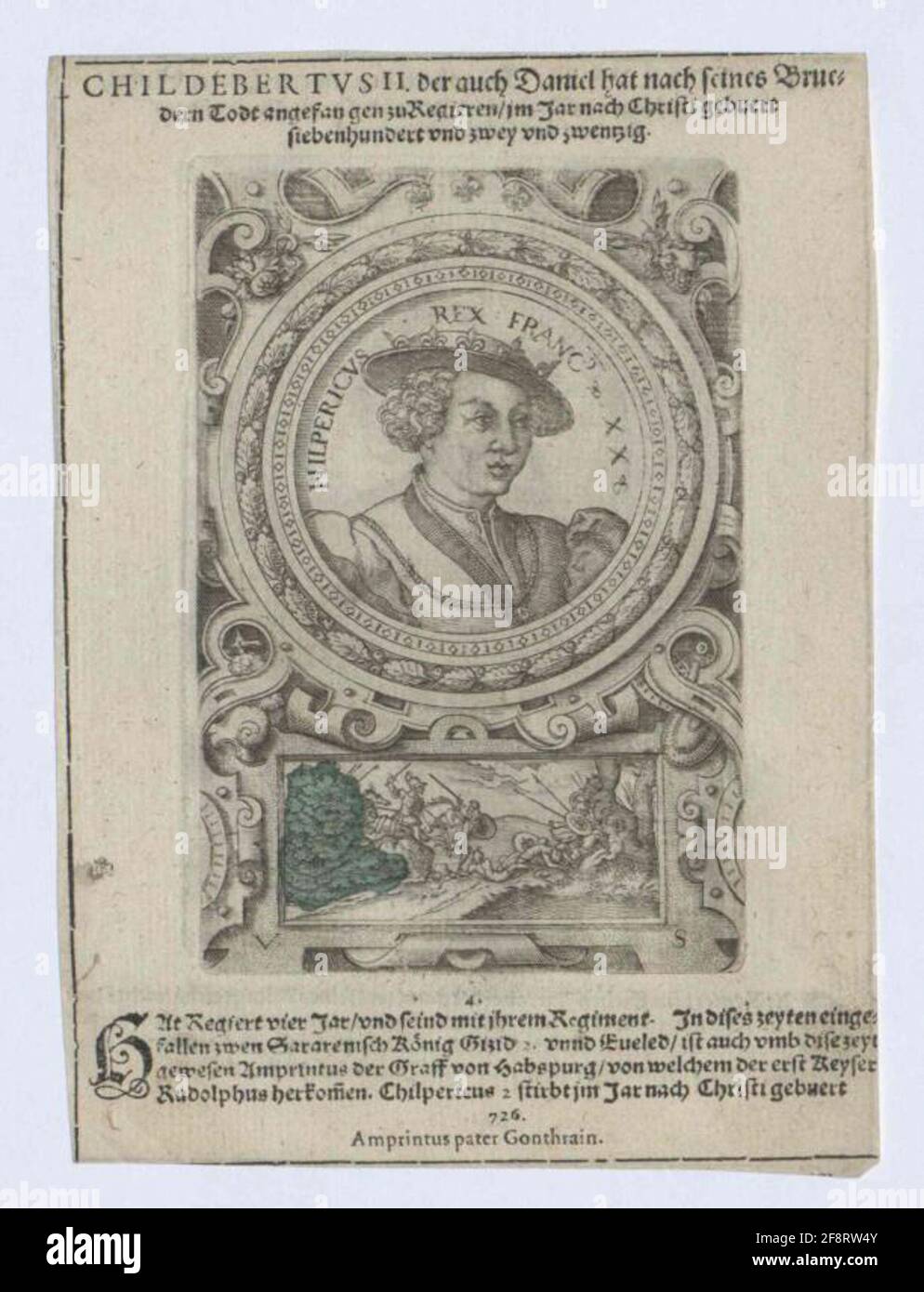 Chilperich II., King of Franconia Stock Photo Alamy