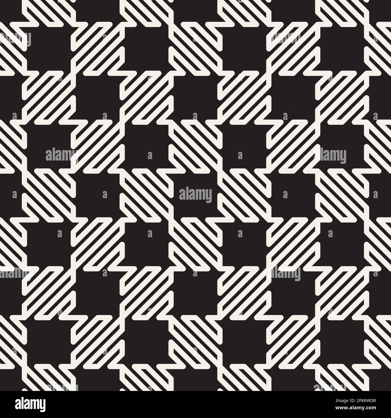 Vector seamless pattern. Repeating abstract background. Black and white ...