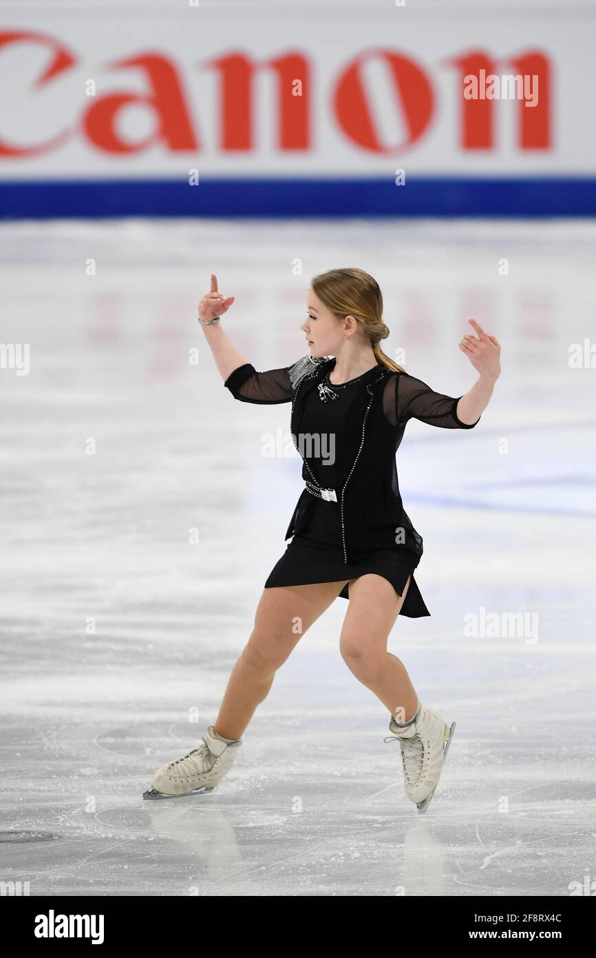 Ekaterina KURAKOVA POL, during Ladies Short Program at the ISU World Figure Skating Championships 2021 at