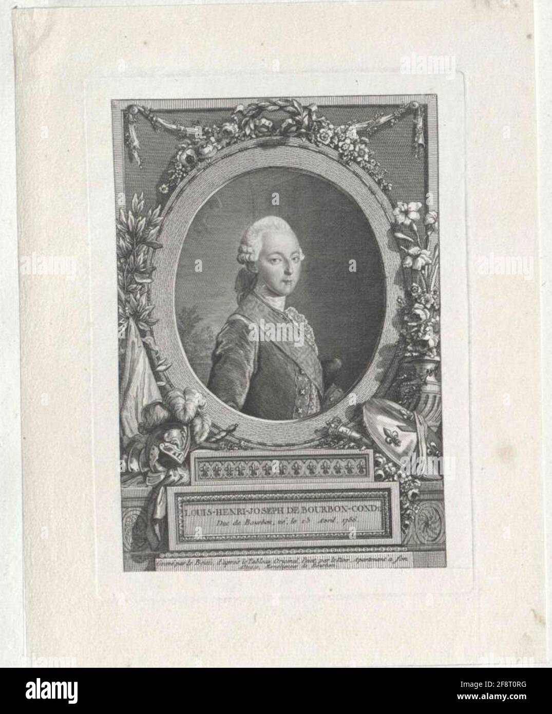 Condé, Louis-Henry-Joseph Prince Duc de Bourbon. Stock Photo