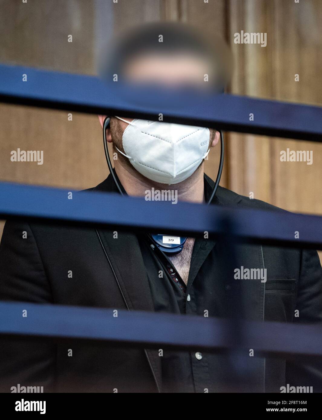 15 April 2021, Berlin: The defendant in the trial of an Islamist ...