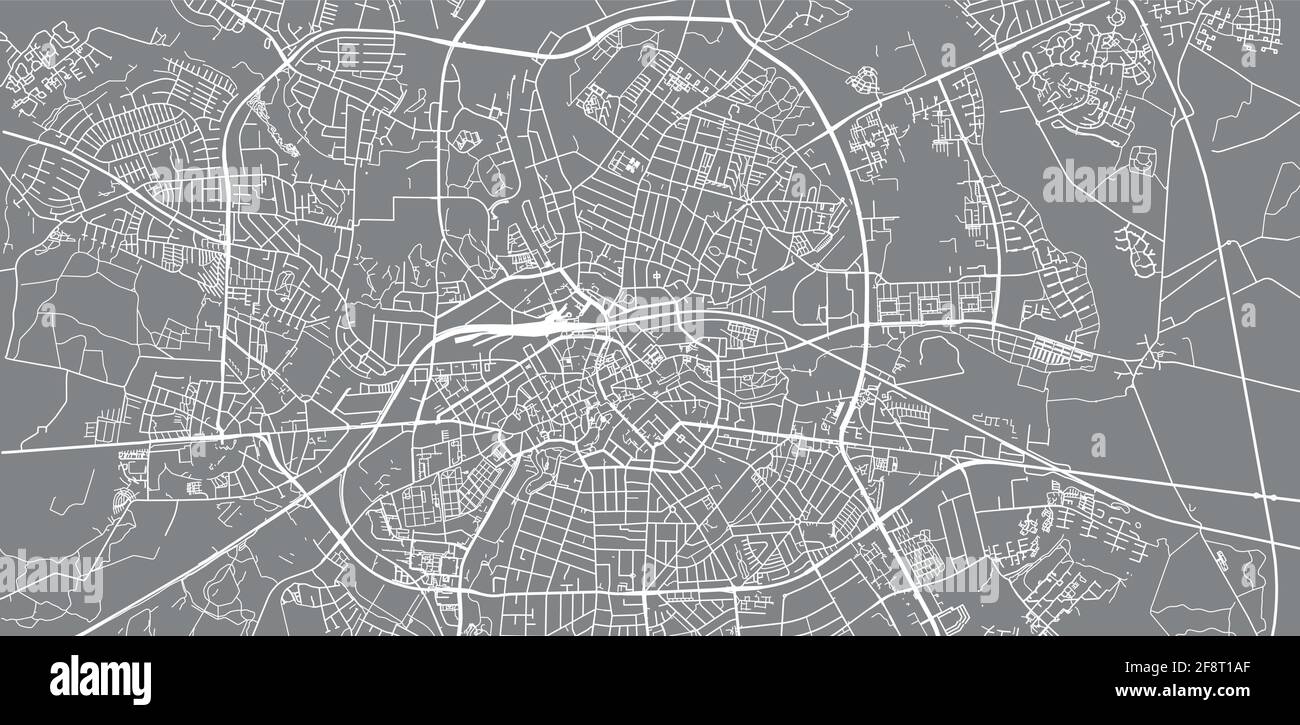 Urban Vector City Map Of Odense Denmark Stock Vector Image Art Alamy
