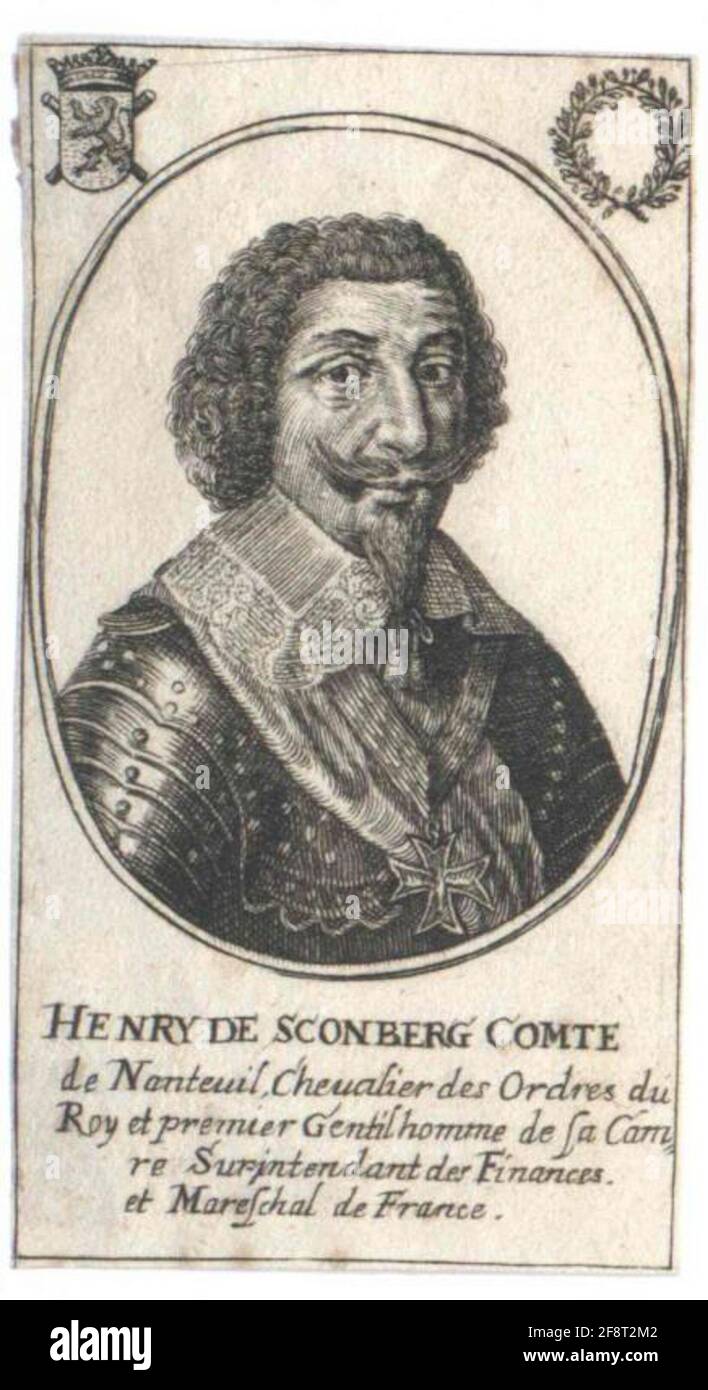 Schomberg, Count of Nanteuil, Henri de. Stock Photo